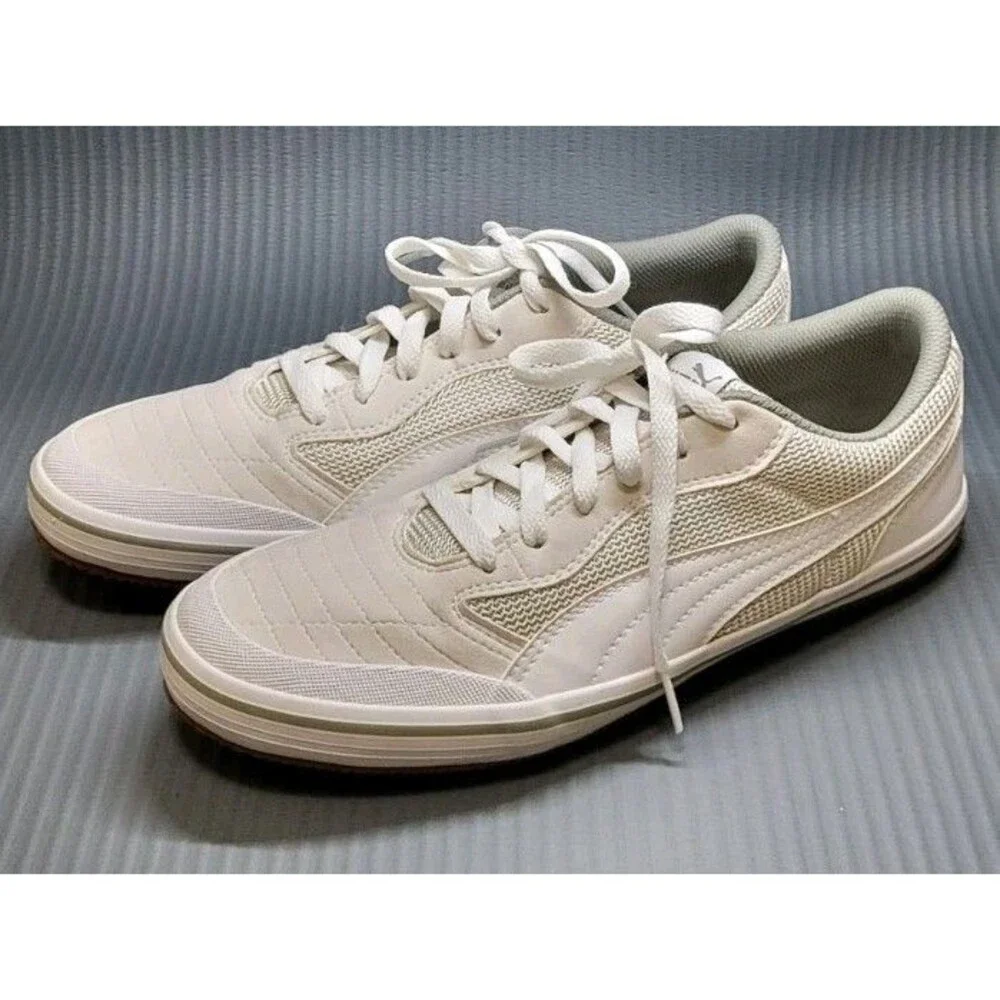 Puma white mesh